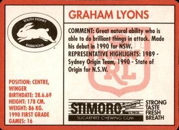1991 Stimorol NRL #150 Graham Lyons Back